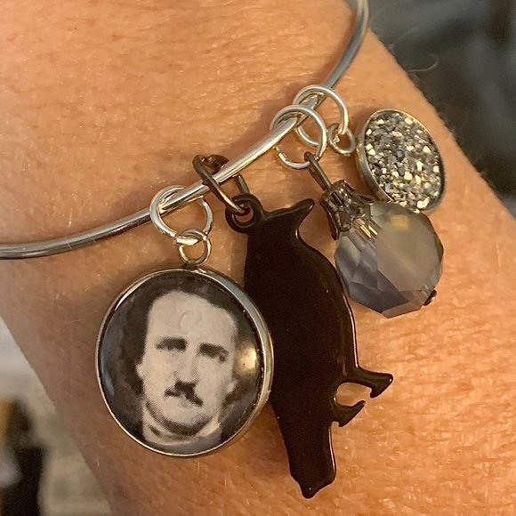 Edgar Allan Poe Charm Bracelet - Picture 1 of 2